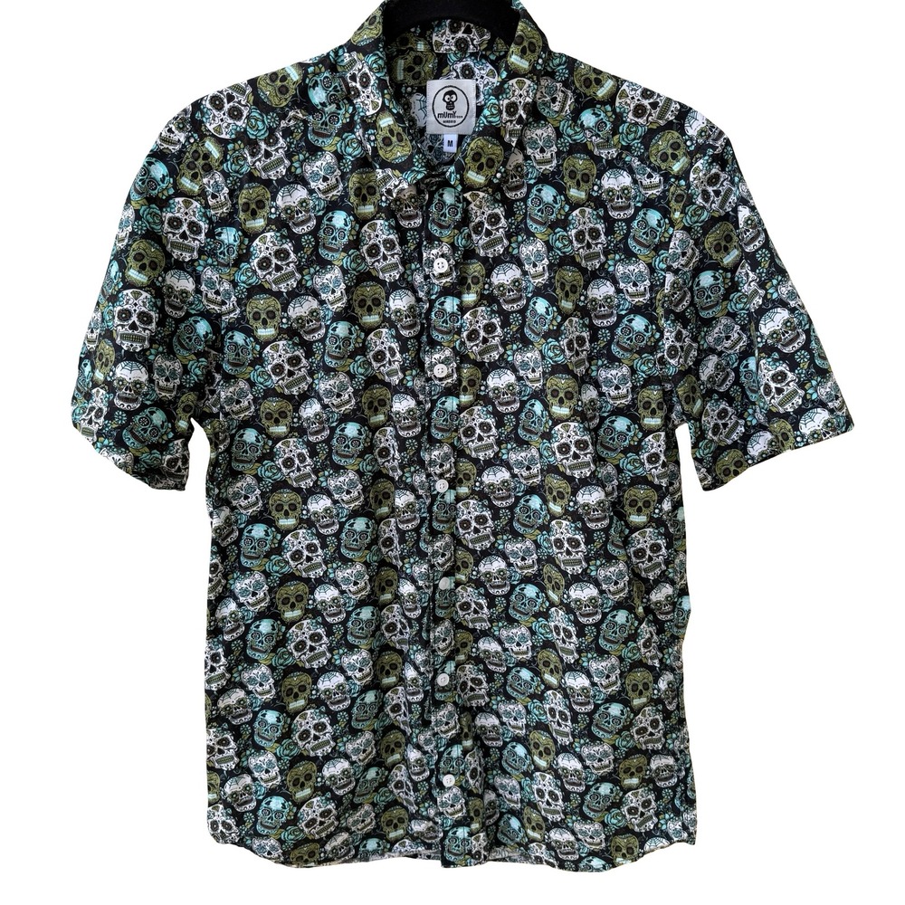 Mumy Room Madrid Umami Sugar Skull Rockabilly Psychobilly Tattoo Print Shirt M